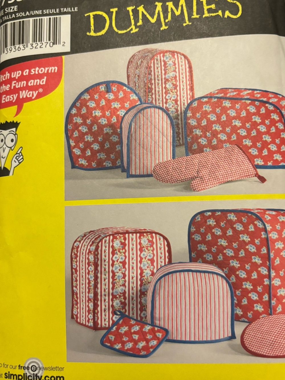 Simplicity 2753 Sewing for Dummies Appliance Covers Pre Owned